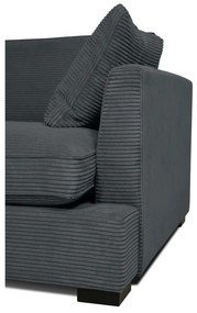 Сив диван от рипсено кадифе 266 cm Mobby – Scandic