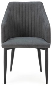 Тъмносиви тапицирани трапезни столове в комплект 2 бр. Nadi – Marckeric