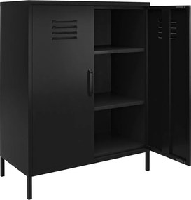 Черно метално шкафче 40x102x80 cm Mission District – Støraa