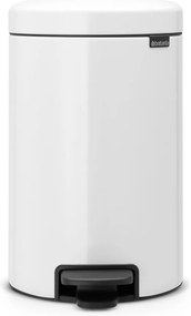 Бяло стоманено кошче за боклук с педал 12 l NewIcon – Brabantia