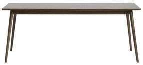 Кафява сгъваема трапезна маса с дъбов плот 190x90 cm Barrali – Unique Furniture