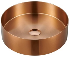 Кръгла мивка от неръждаема стомана в меден цвят ø 38 cm Aurum – Sapho