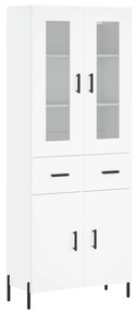 3198537 vidaXL Висок шкаф, бял, 69,5x34x180 см, инженерно дърво