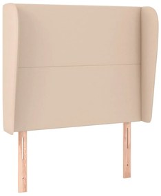 3117759 vidaXL Горна табла с уши, капучино, 93x23x118/128 см, изкуствена кожа