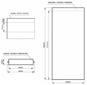 Тъмносиньо термо/dimout перде 140x270 cm Kierra – Restilo