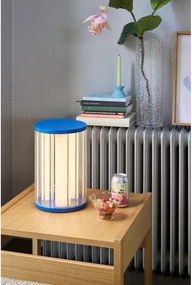 Синя стъклена LED затъмняваща се настолна лампа (височина 30 cm) Aru – Hübsch