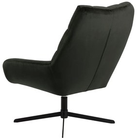 Зелено въртящо се кадифено кресло Paris – Actona