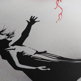 Картина на платно – Сърце във вятъра street art