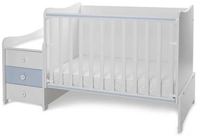 LORELLI Classic Трансформиращо се легло-люлка 70/160 см. MAXI PLUS БЯЛО/ BABY BLUE