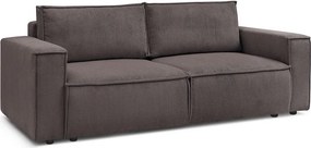 Кафяво-сив сгъваем диван от рипсено кадифе 245 cm Nihad – Bobochic Paris