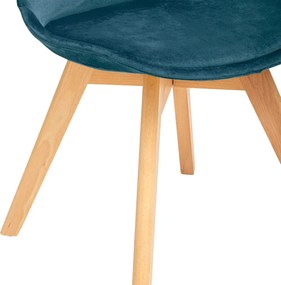 Трапезен стол atmosphera Baya, Велур - Жълт