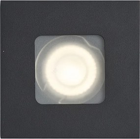 Комплект от 6 модерни вградени прожектора черни, въртящи се и накланящи се IP44 - Qure