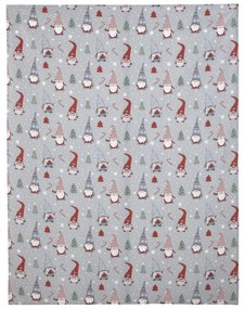 Памучна покривка за маса с коледен мотив 137x178 cm Gnomes - Catherine Lansfield