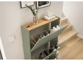 Комплект за коридор в естествен и кафяво-сив цвят 101x200x22 cm Ameca – Germania