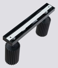 Черен прожектор 6,5x30 cm Gleam – Sollux