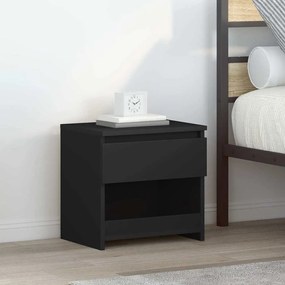 803446 vidaXL Нощни шкафчета, 2 бр, черни, 40x30x39 см, инженерно дърво