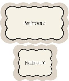 Кремави килими за баня в комплект 2 бр. 60x100 cm Bounde – Foutastic