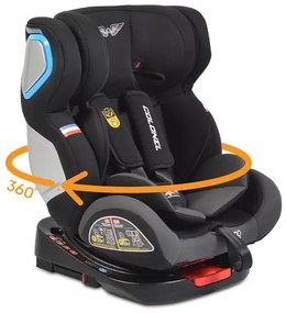 Стол за кола 0-36 кг. с Isofix COLONEL MONI - тъмно сив