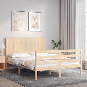 3194476 vidaXL Рамка за легло с табла Small Double масивна дървесина