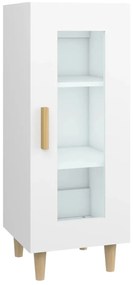 812393 vidaXL Сайдборд, бял, 34,5x34x90 см, инженерно дърво