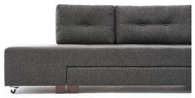 Тъмносив ъглов разтегателен диван (десен ъгъл) Manama - Balcab Home