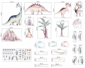 Стикери за стена Светът на динозаврите