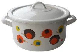 Емайлирана плитка тенджера 4,6lt. декор CIRCLE - 17+39Р/22РЯ-(1-1845)