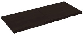 3156436 vidaXL Плот за маса тъмнокафяв 120x50x(2-4) см обработен масивен дъб