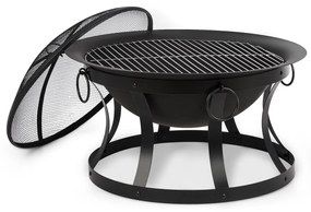 Blumfeldt Pentos, 2-в-1 огнище, Ø73 cm, защита срещу искри, Ø60 cm грил, лято желязо