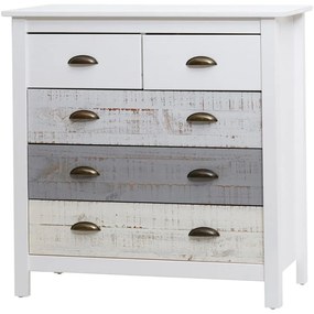 Бяло-сив скрин с 4 чекмеджета , 79 x 80 см Romantica - Marckeric