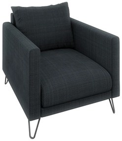 Тъмносиво шенилово кресло Freya – Ropez