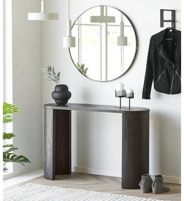 Тъмнокафява конзолна маса от декор от дъб 38x114 cm Bibione – House Nordic