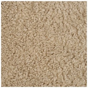 Светлокафяво кресло от прежда с примки от букле Lunaro – House Nordic