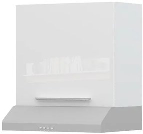 Висящ шкаф Raval A7-60-1K за кухненски аспиратор-White - White glossy