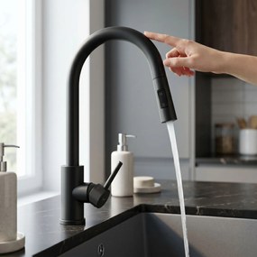 Смесител за кухня Rea Fresh Touch Black Matt