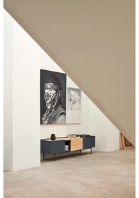 Масичка за телевизор в антрацит и естествен дъб 180x45 cm Otto - Teulat