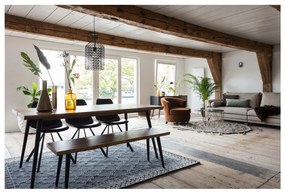 Пейка с черни стоманени крака , дължина 180 cm Alagon - Dutchbone