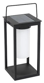 Модерна външна лампа черна с LED и димер соларен - Denlu