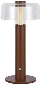 LED регулируема презареждаема настолна лампа LED/1W/5V 3000K 1800 mAh кафява
