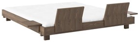 Кафяво двойно легло 180x200 cm от масивен бор с включена подматрачна рамка Social – Karup Design