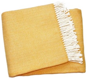 Меденожълто одеяло със съдържание на памук , 140 x 180 cm Skyline - Euromant