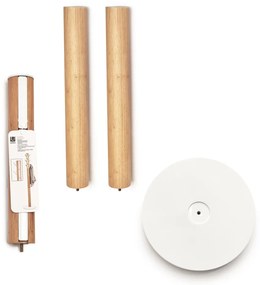 Бяла дървена закачалка от естествен каучук Flapper - Umbra