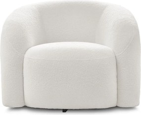 Бяло въртящо се кресло от прежда с примки от букле Elina – Bobochic Paris