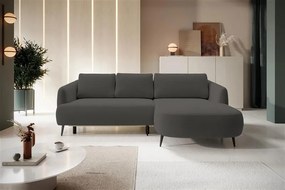 Ъглов диван Тери Мини-сив-десен