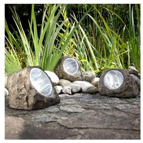 Globo 3302 - Декоративен соларен LED фенер KÁMEN 4xLED/0,06W/1,2V IP44