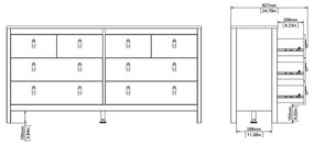 Сиво-бежов скрин 159x80x38 cm Madrid – Tvilum
