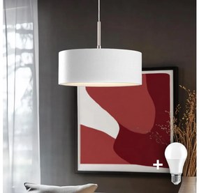 Eglo - LED Пендел TUNJA 1xE27/60W/230V бял