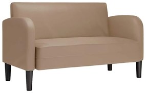 4100540 vidaXL Диван с мека мебел, капучино, 110 см, изкуствена кожа