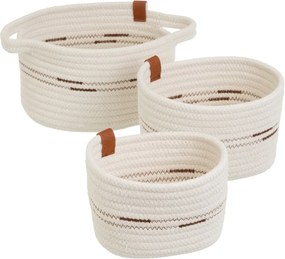 Текстилни кошници в комплект от 3 бр. 30x18x14 cm – Casa Selección