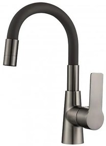 Стоящ смесител за умивалник ICF 124211 7113GG, месинг + цинк, сив, 29x18х4см